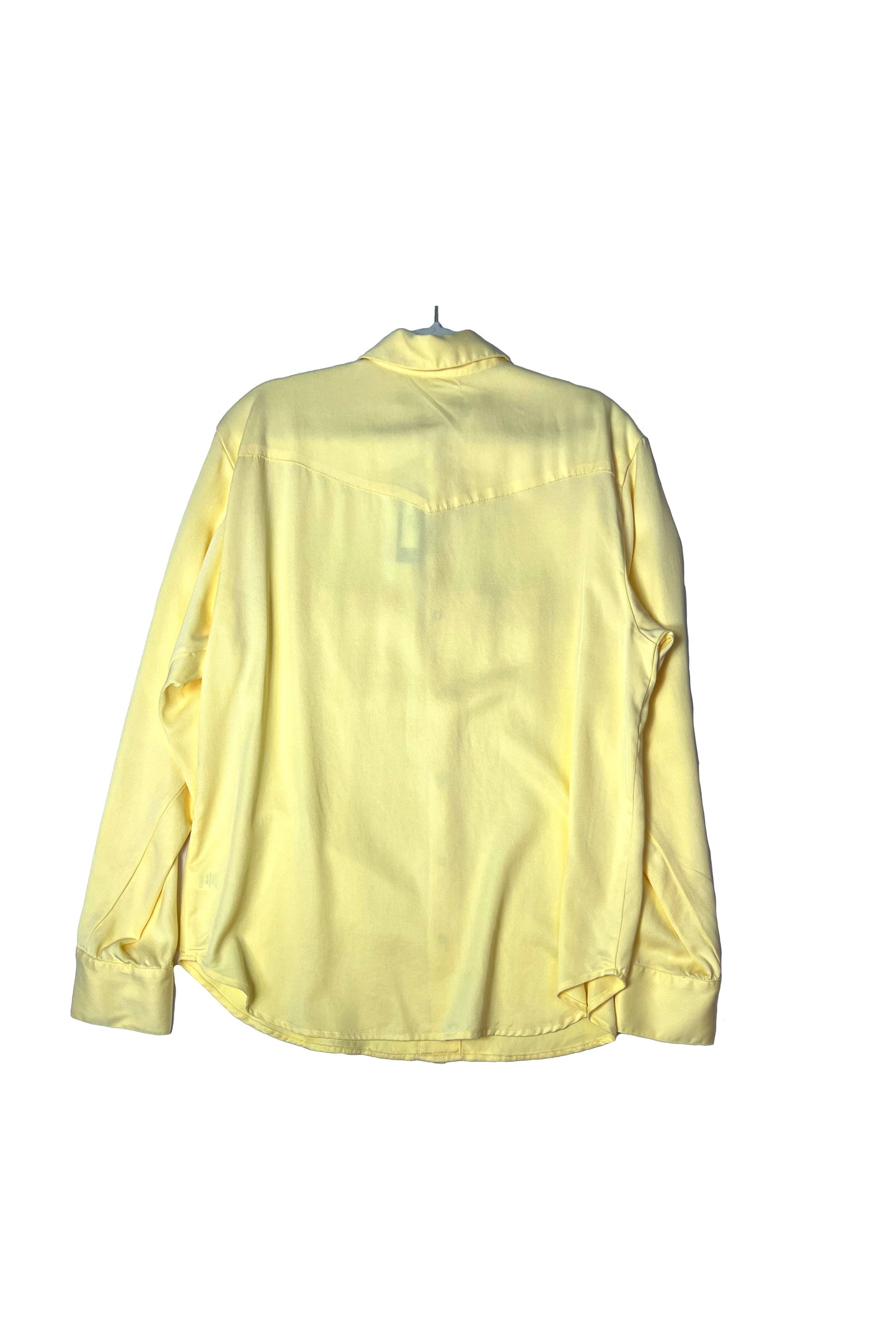 Cal II Men's LS Gab Western Pearl Snap Shirt - Lemon Buttercream