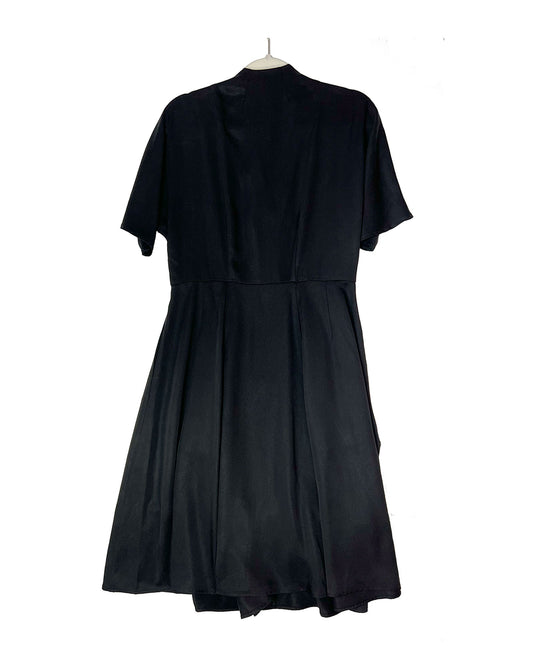 Audrey Dolman Sleeve Shirt Dress -Black