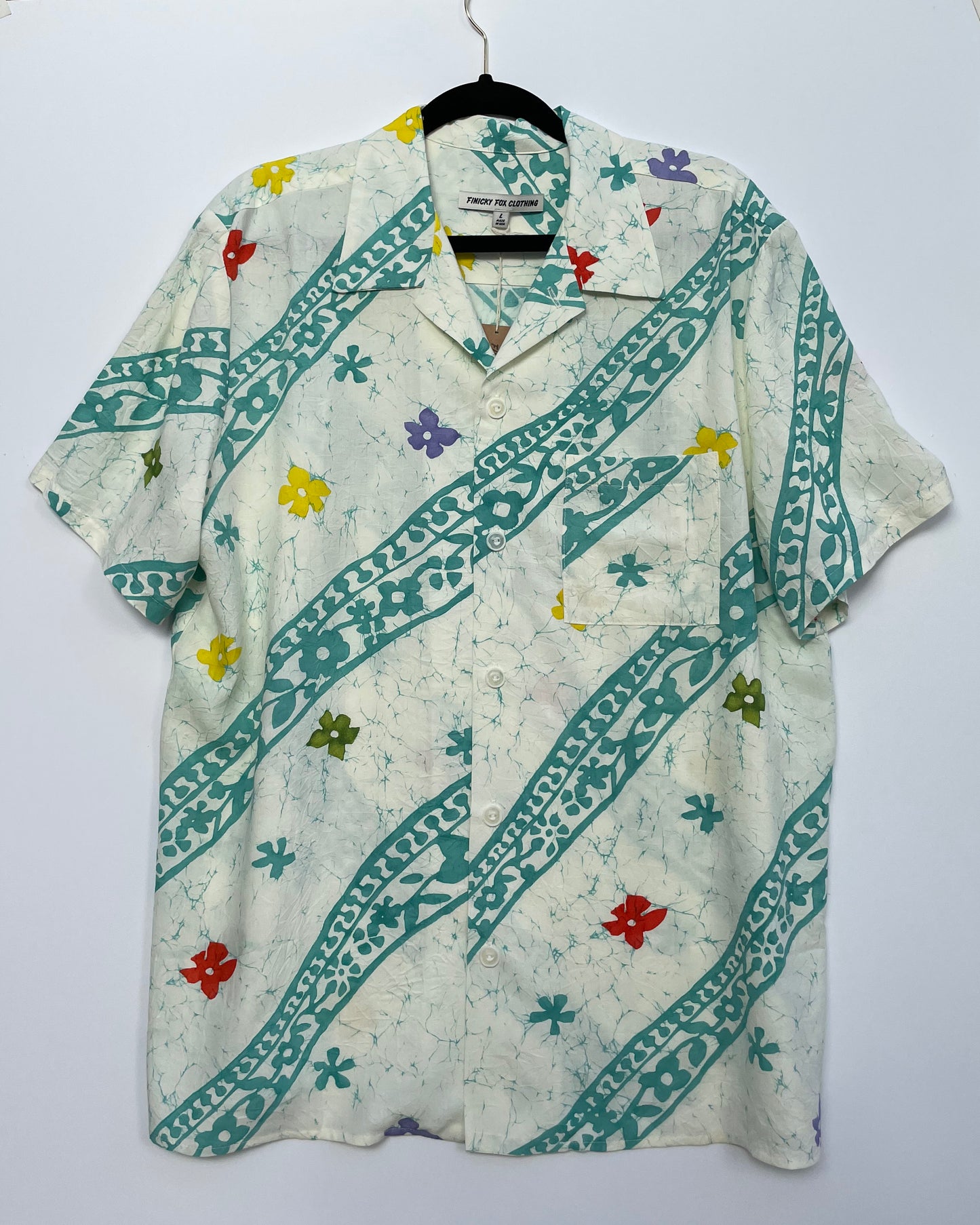 Dale Camp Collar Shirt- Blue Flower