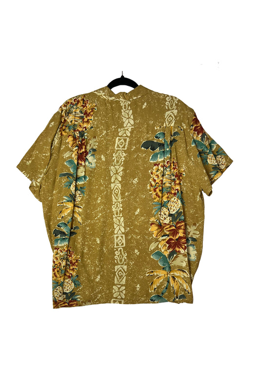 Dale Camp Collar Shirt- Mustard Floral
