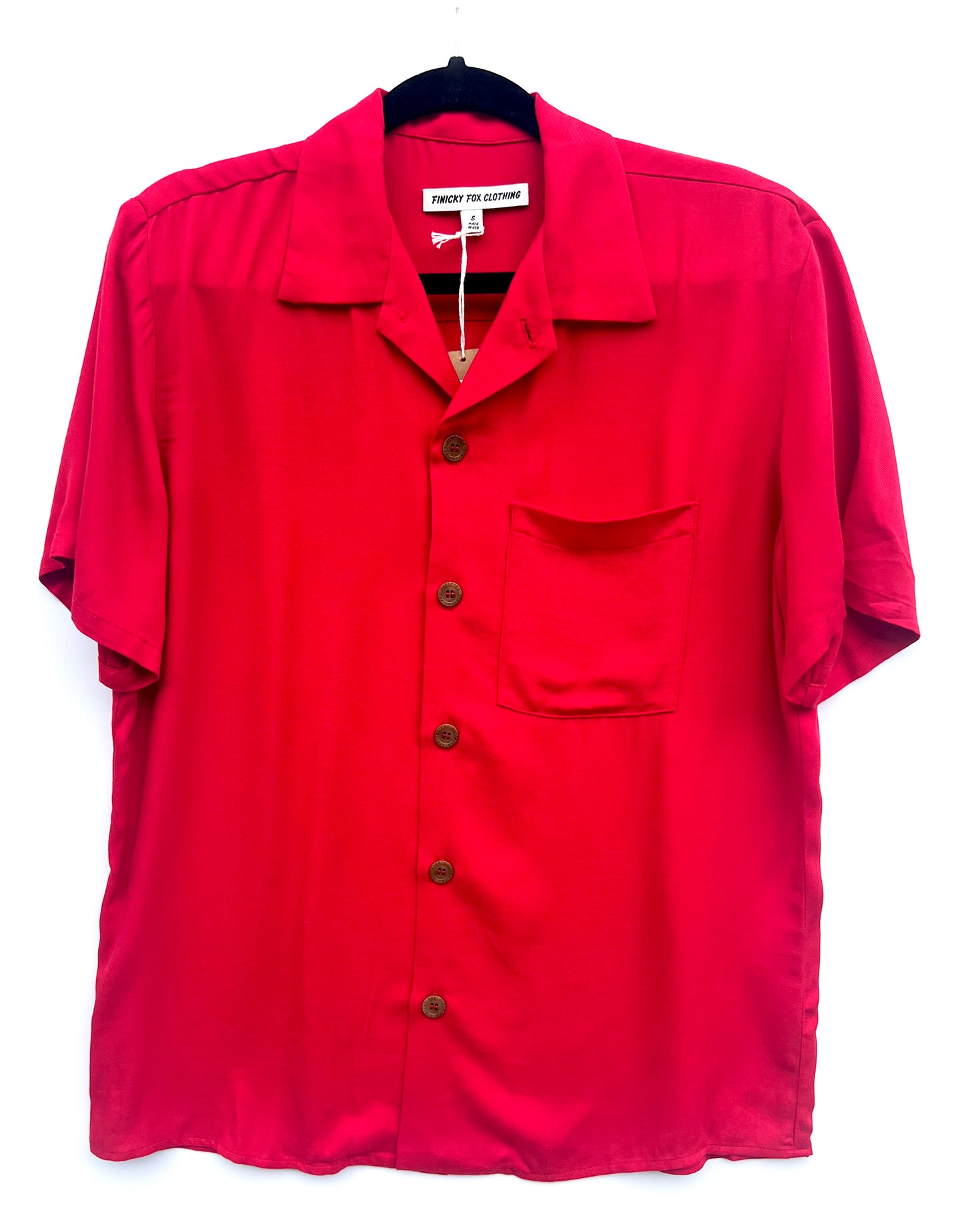 Dale Camp Collar Shirt- Fire Red