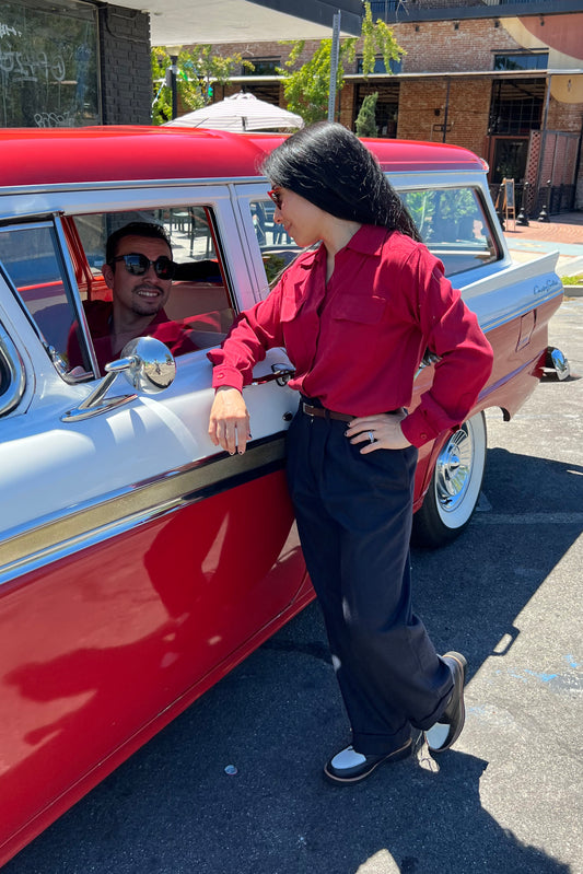 Doris Women's LS Loop Collar - Red