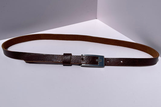 Jesse Skinny Belt - Brown