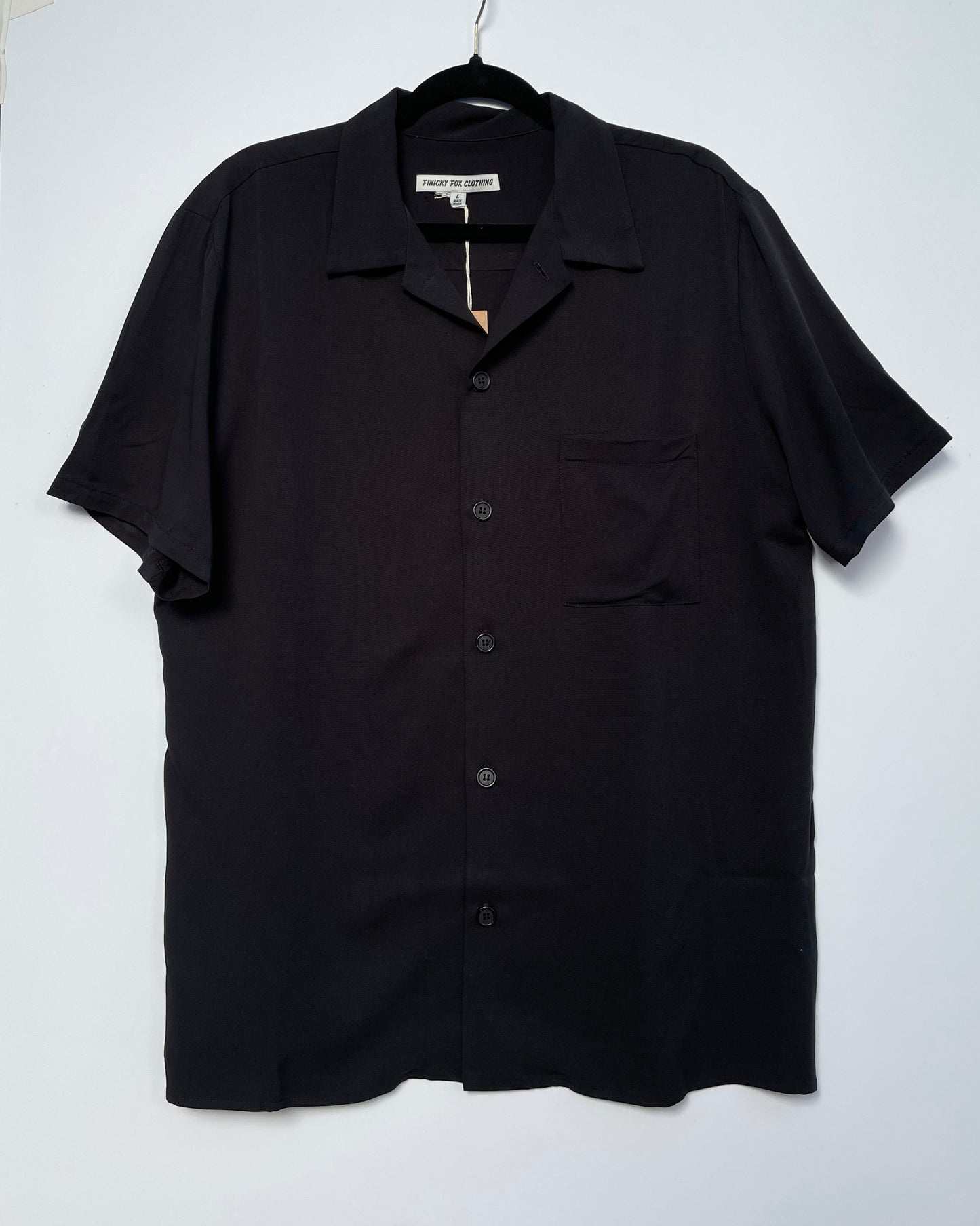 Dale Camp Collar Shirt- Jet Black