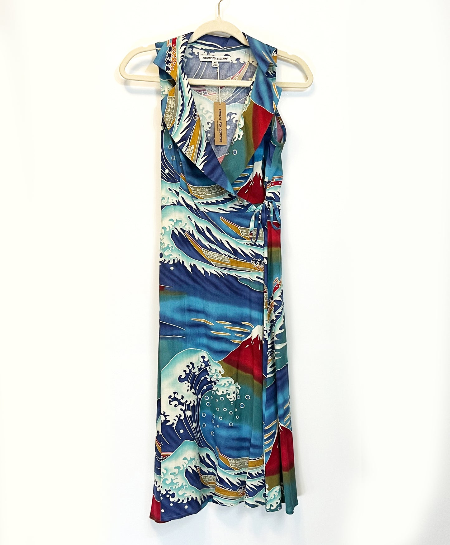 Joan Aloha Wrap Dress- Blue Volcano