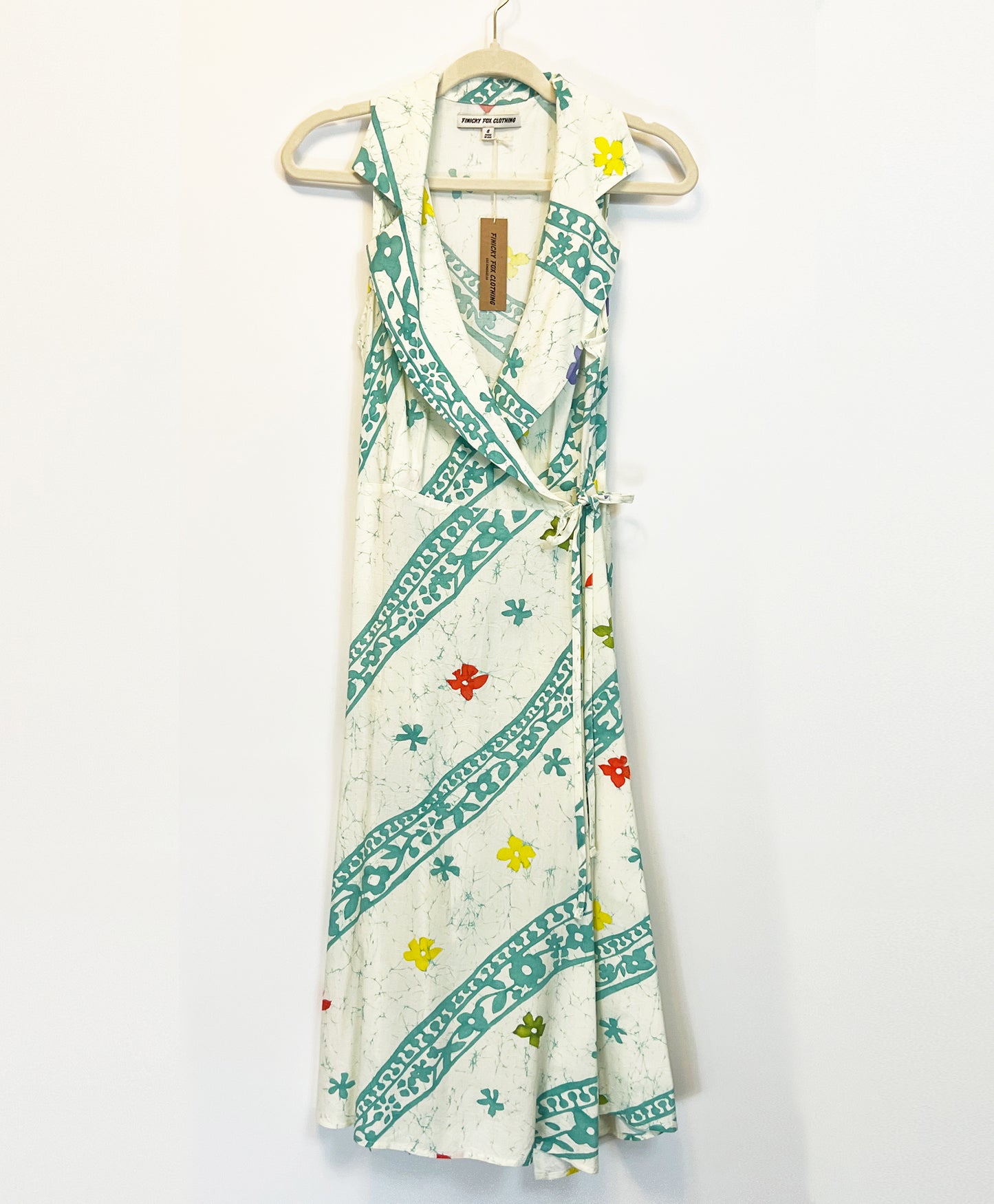 Joan Aloha Wrap Dress- White Flower