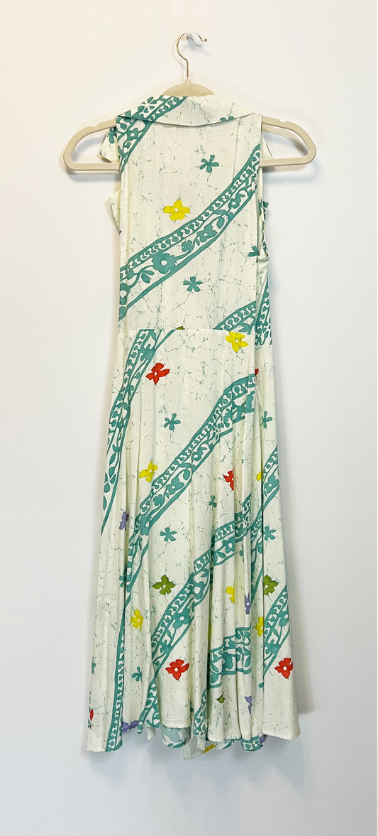 Joan Aloha Wrap Dress- White Flower