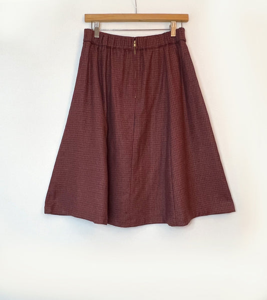 Lizzy Hollywood Swing Skirt- Red / Blue Houndstooth