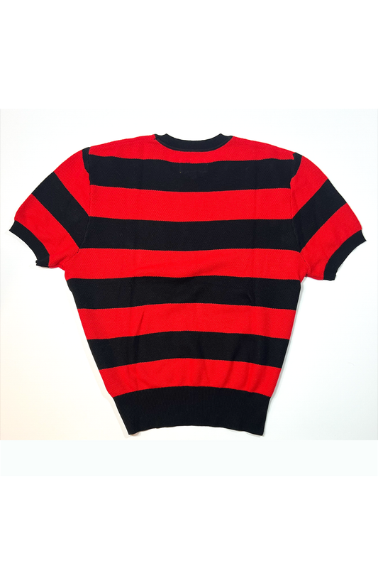 Marlon II Full Fashioned Sweater- Black / Red
