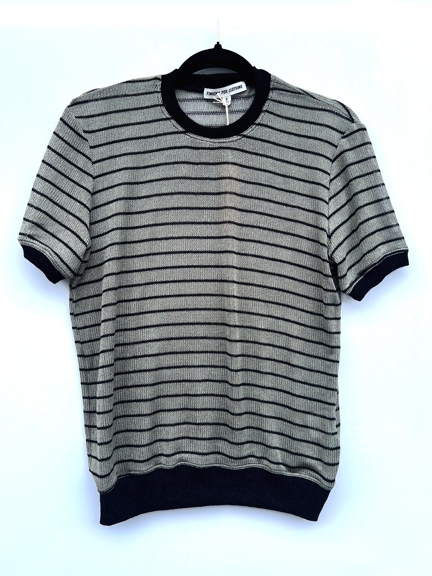 Marlon Sweater Shirt - Narrow Stripe Black / Grey