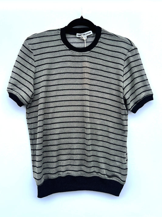 Marlon Sweater Shirt - Narrow Stripe Black / Grey