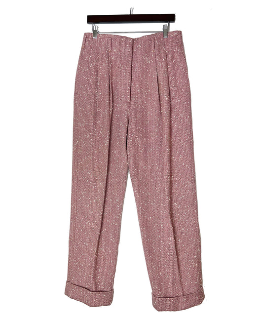 Vic High Waisted Hollywood Pant- Pink Tweed