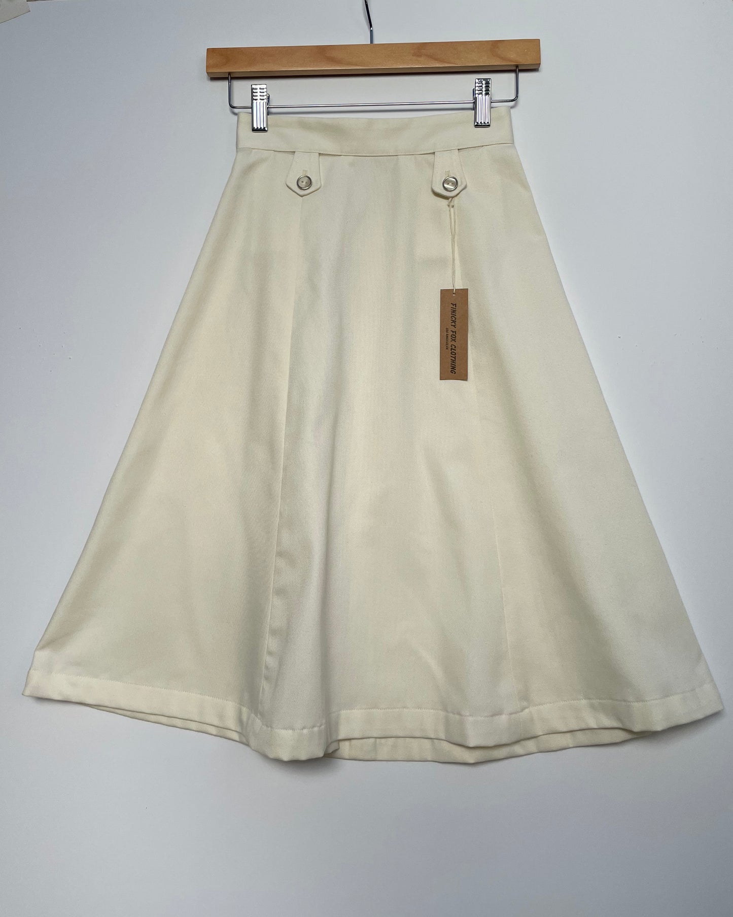 Lizzy Hollywood Swing Skirt- Vanilla Twill