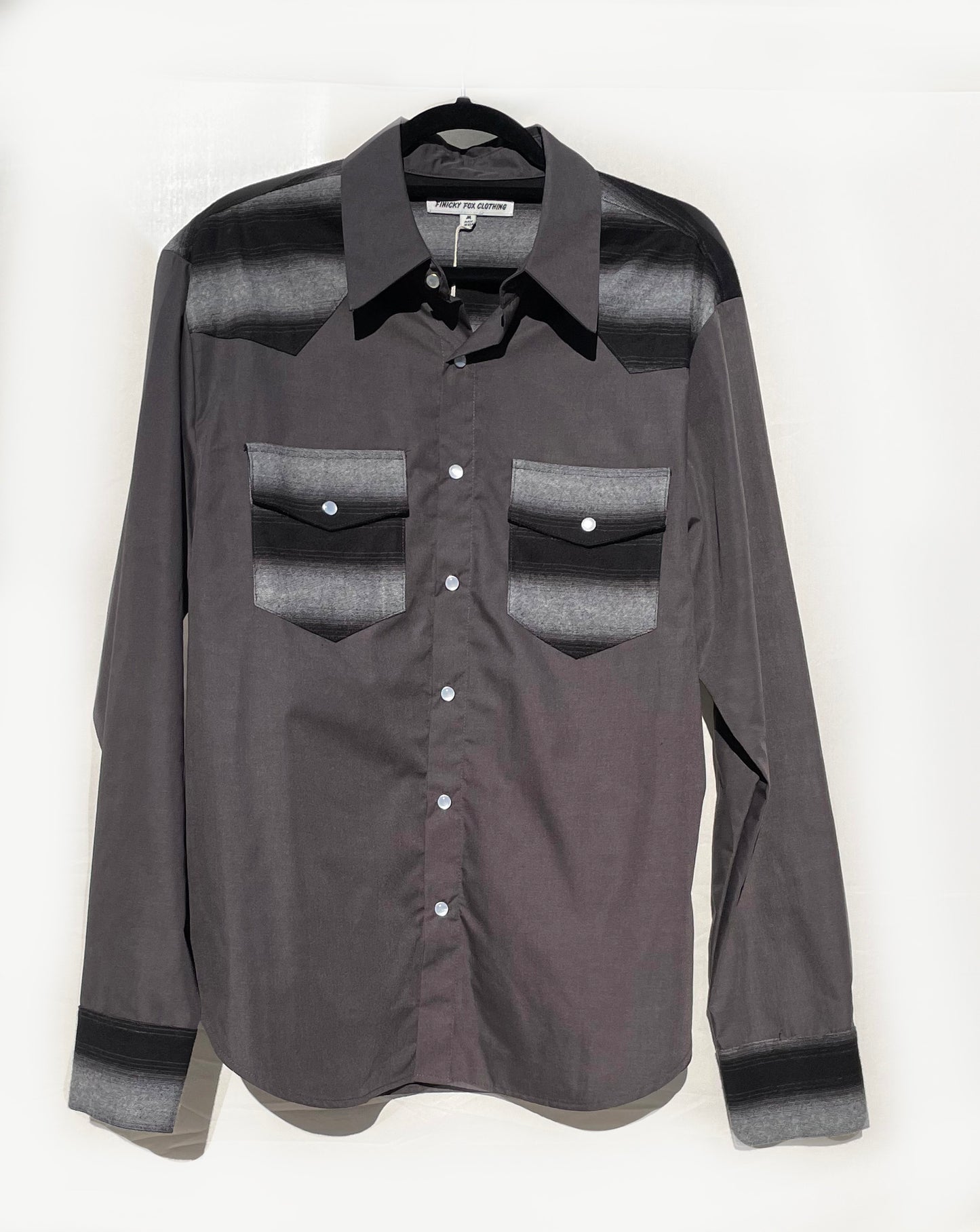 Cal Men's LS Western - Dark Stripe