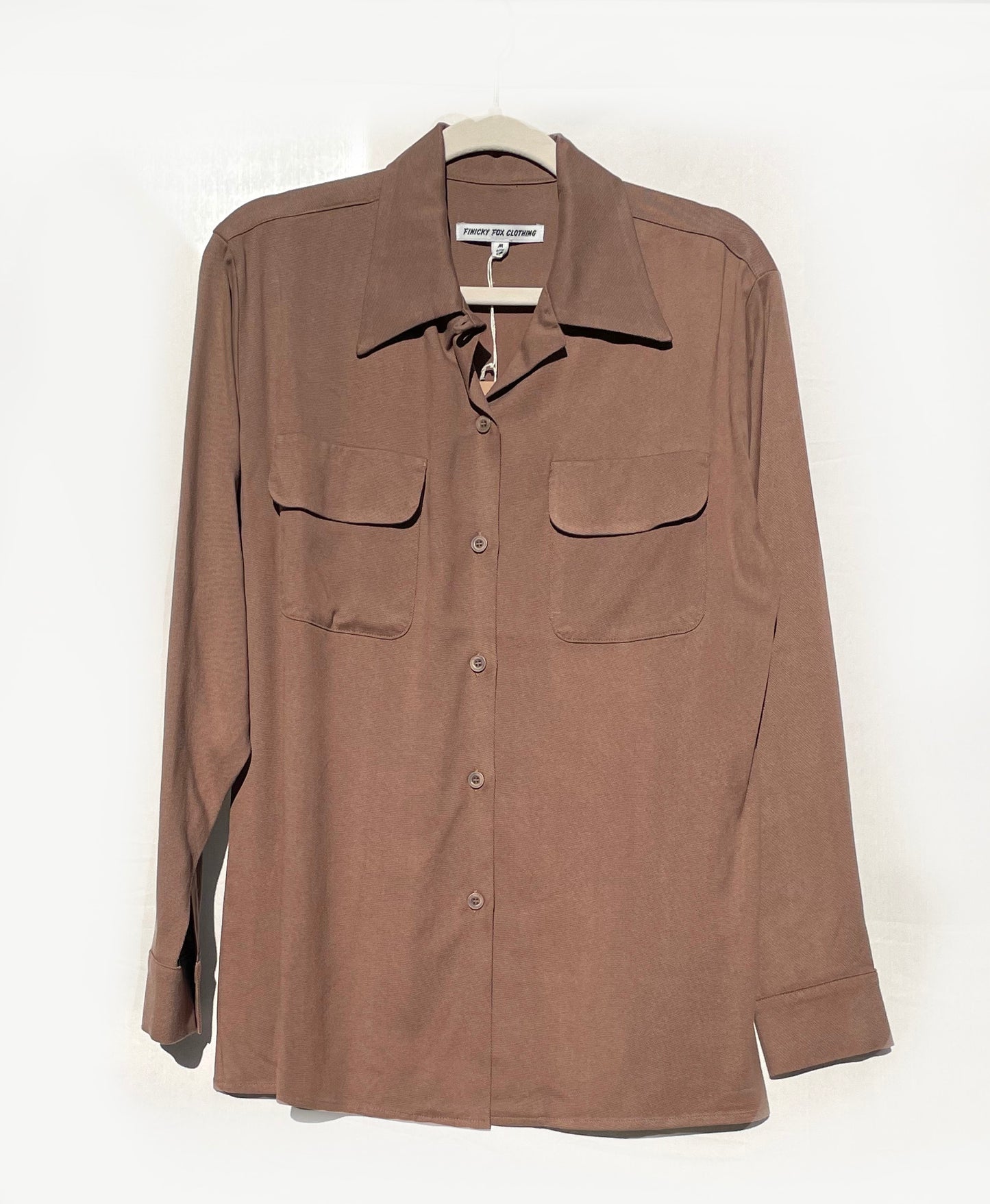 Doris Women's LS Loop Collar - Brown