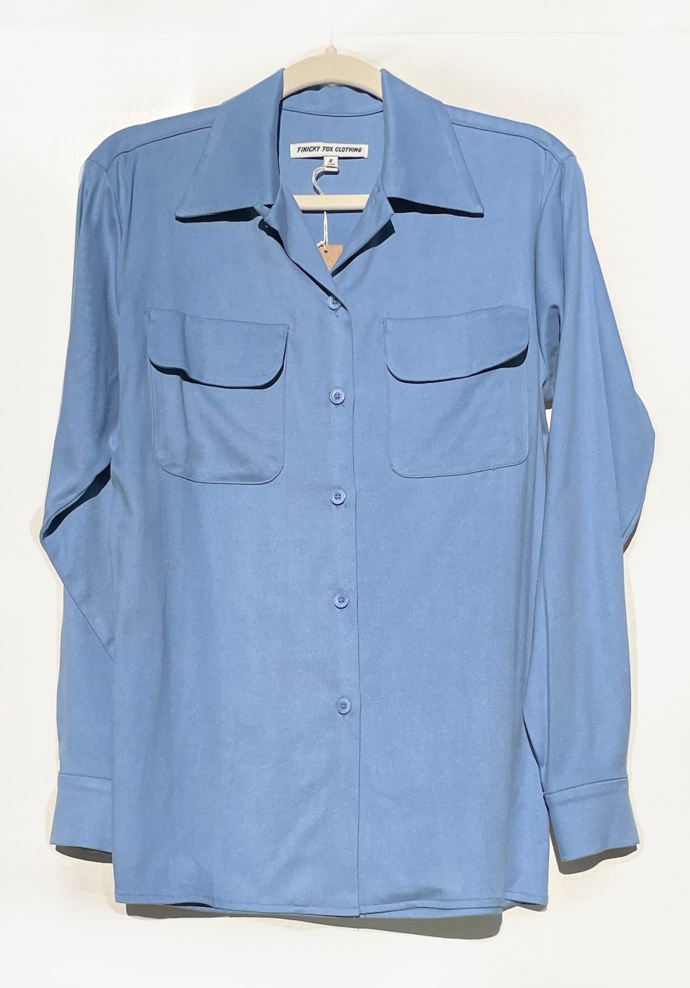 Doris Women's LS Loop Collar - Blue
