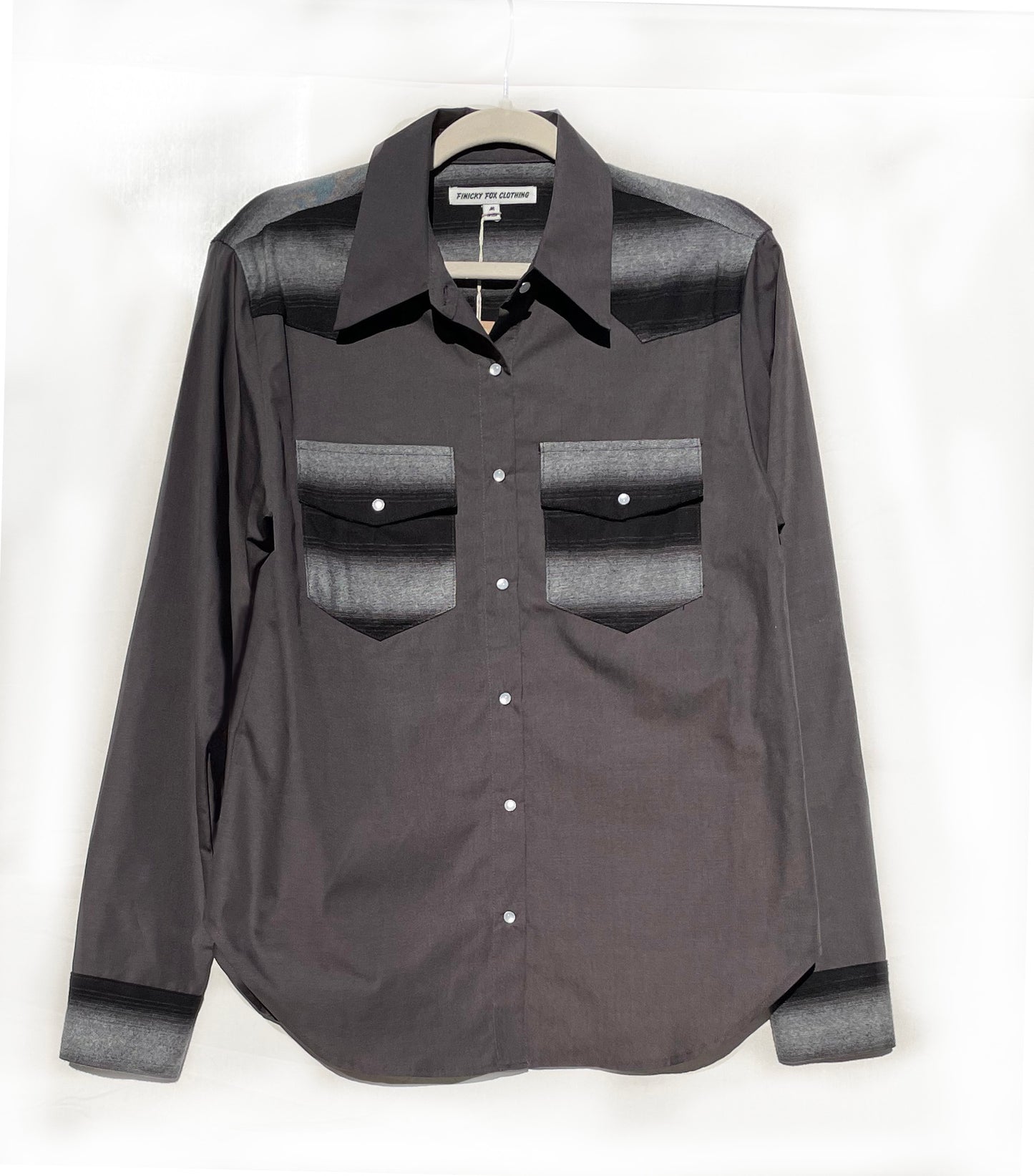 Katie Women's LS Western - Dark Stripe