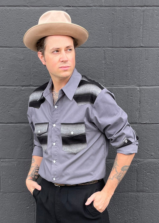 Cal Men's LS Western - Light Stripe