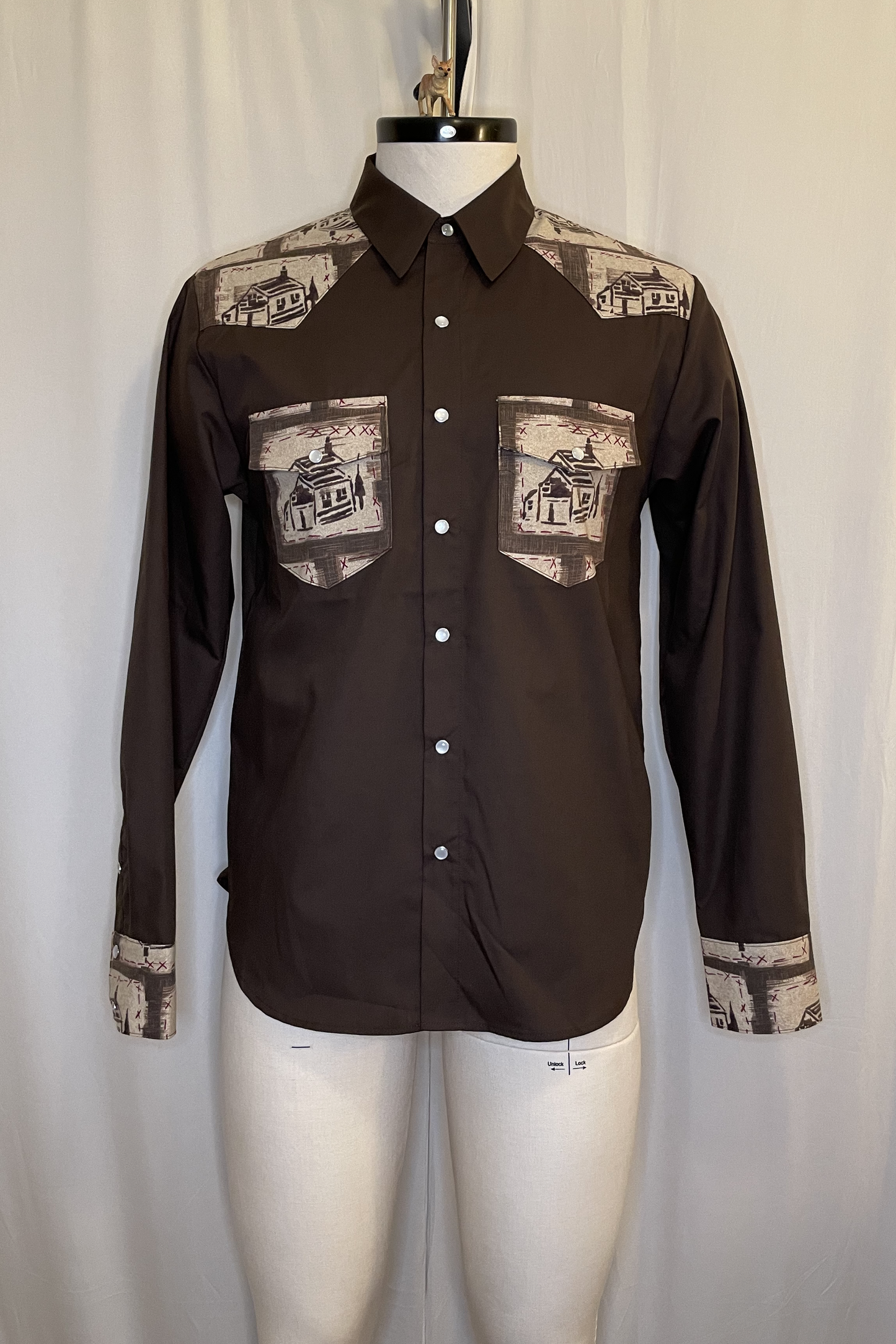 Cal Men's LS Western - Log Cabin