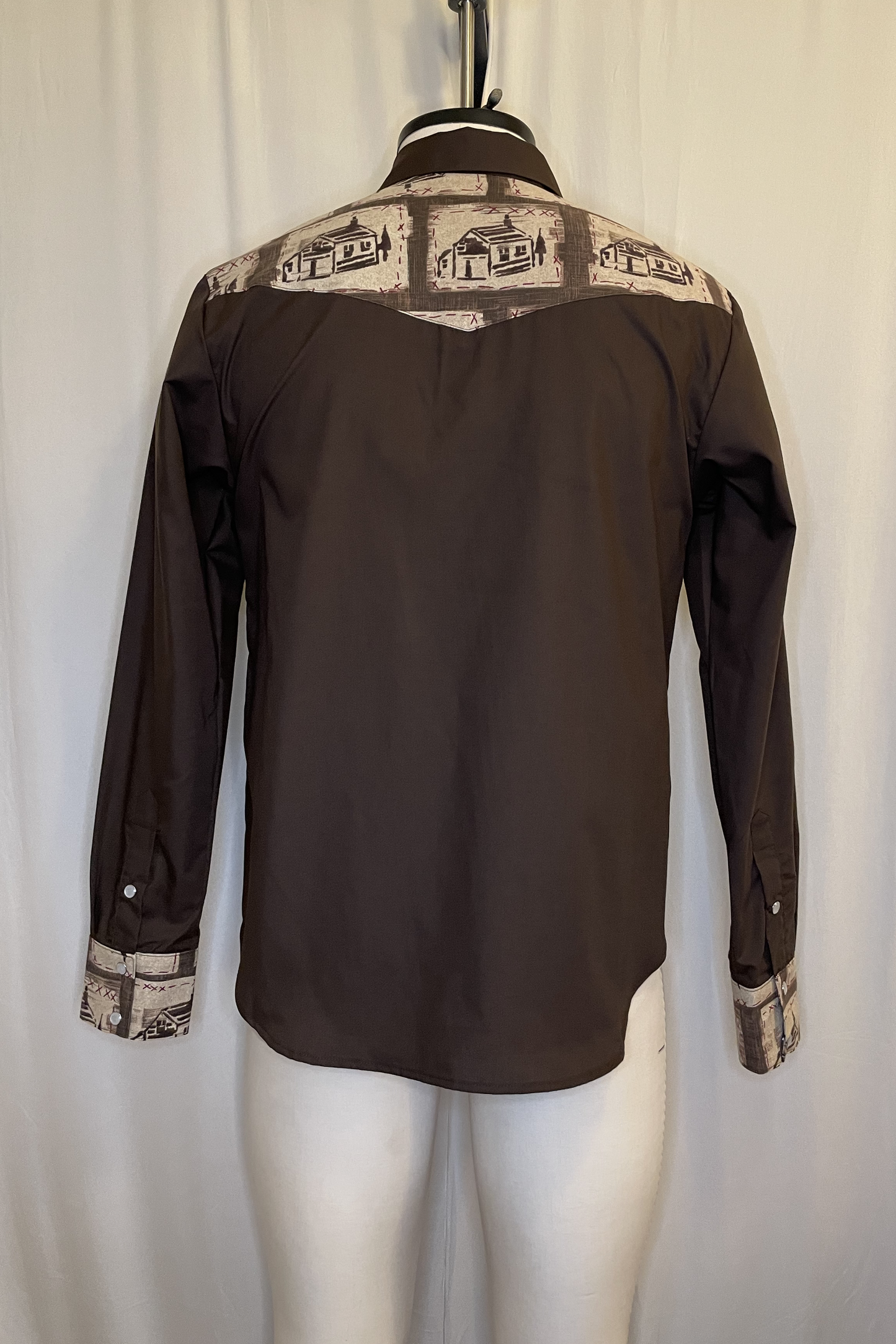 Cal Men's LS Western - Log Cabin