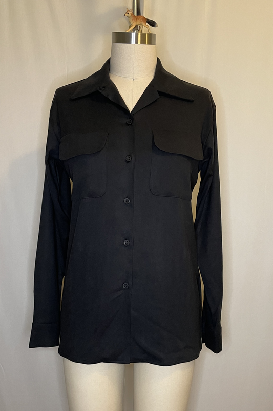 Doris Women's LS Loop Collar - Black