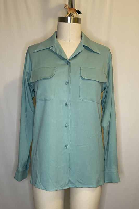 Doris Women's LS Loop Collar - Green