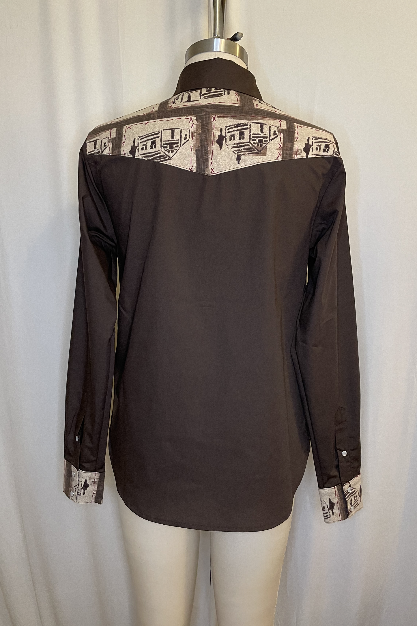 Katie Women's LS Western - Log Cabin