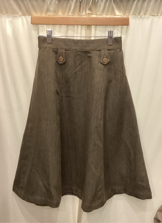 Lizzy Hollywood Swing Skirt- Brown Herringbone - M,2X ONLY!