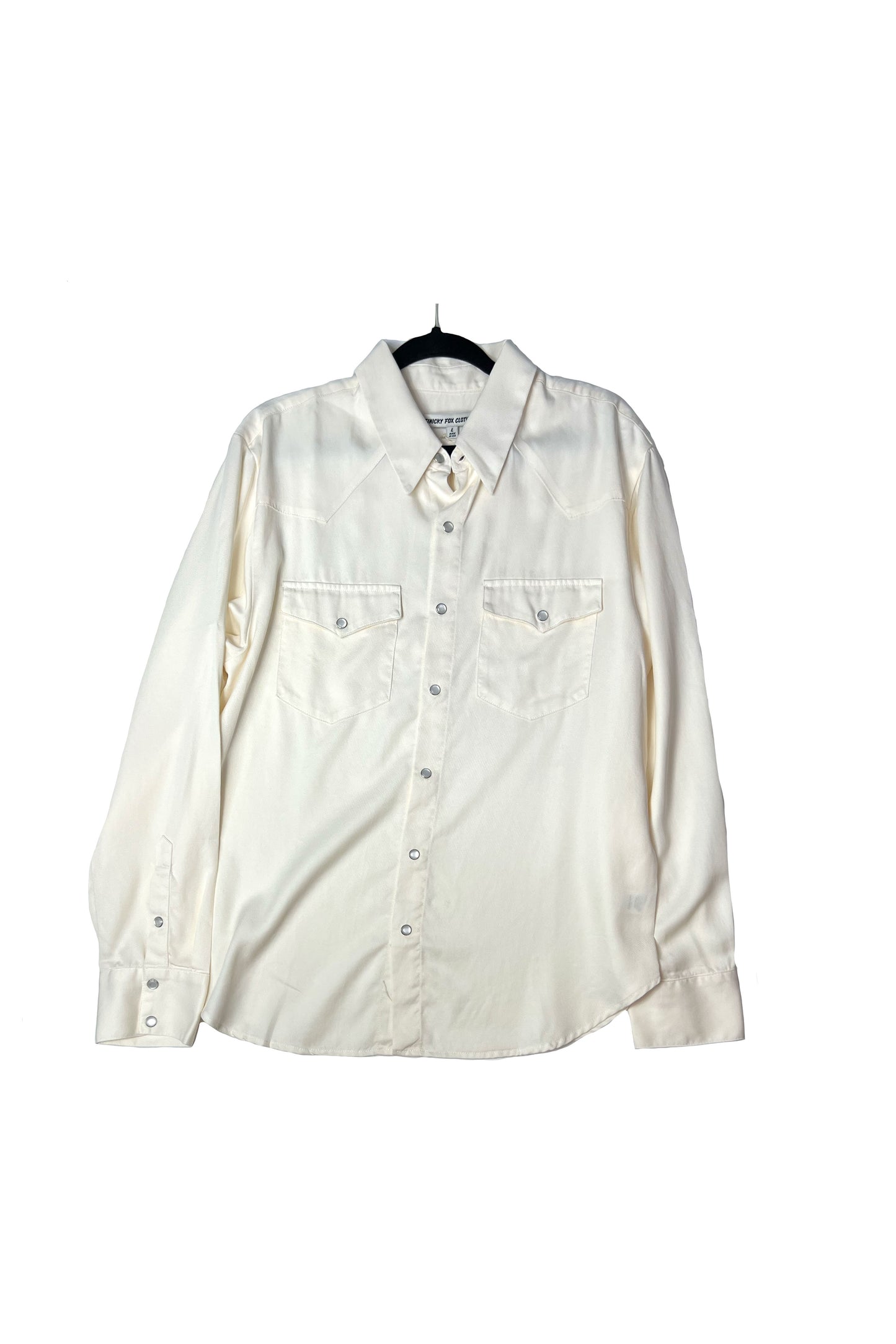 Cal II Men's LS Gab Western Pearl Snap Shirt - Vanilla