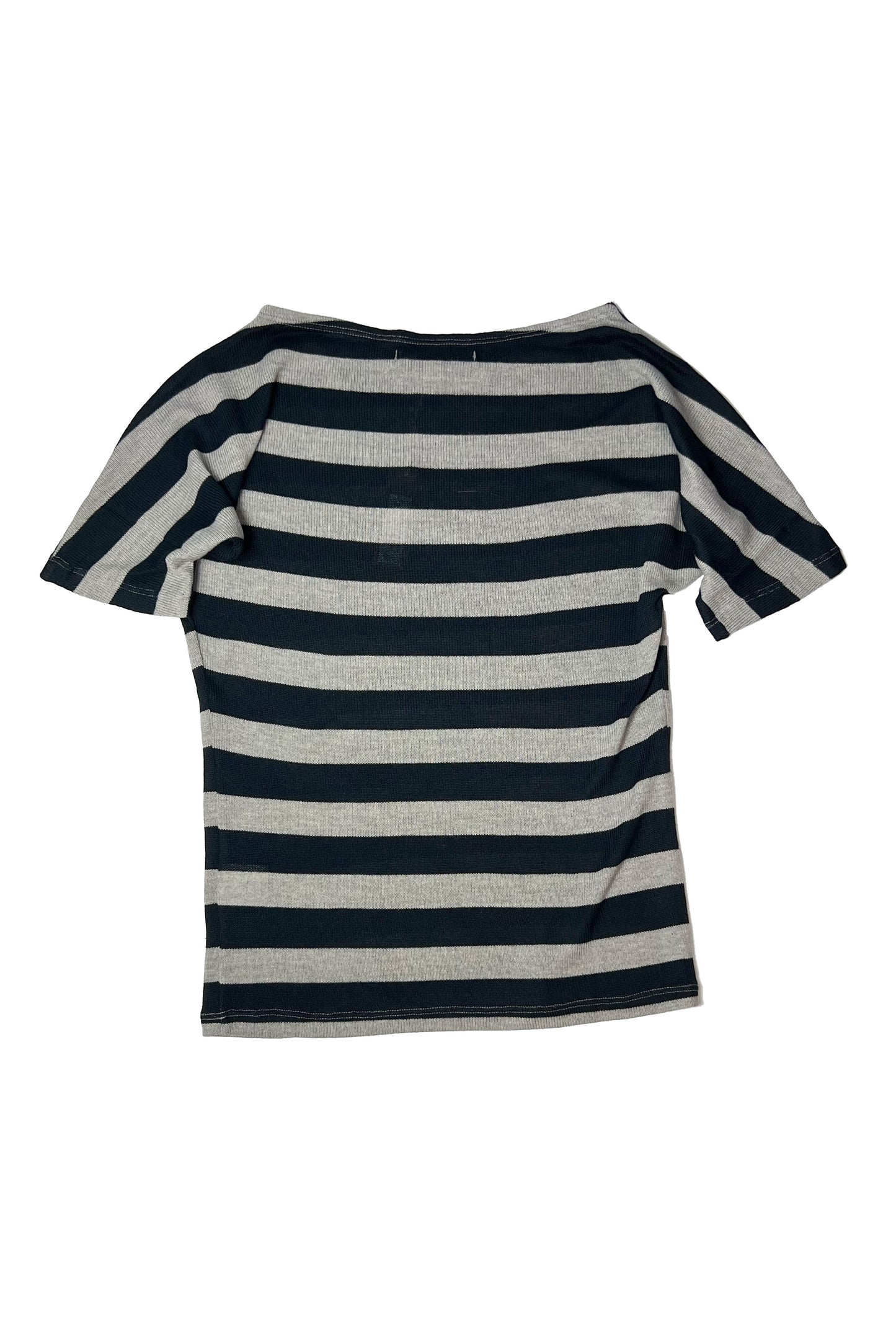 Sophia Dolman Top - Grey / Navy Stripe