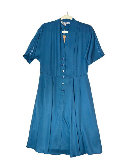 Audrey Dolman Sleeve Shirt Dress -Deep Azure
