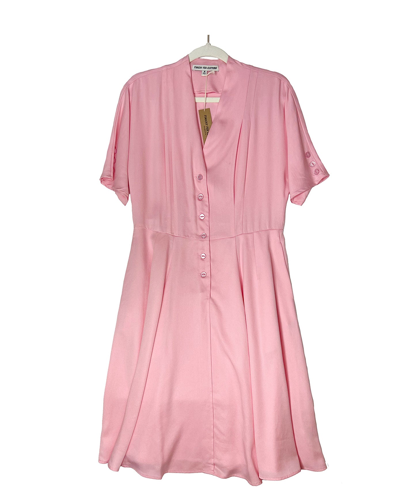 Audrey Dolman Sleeve Shirt Dress -Elvis Pink