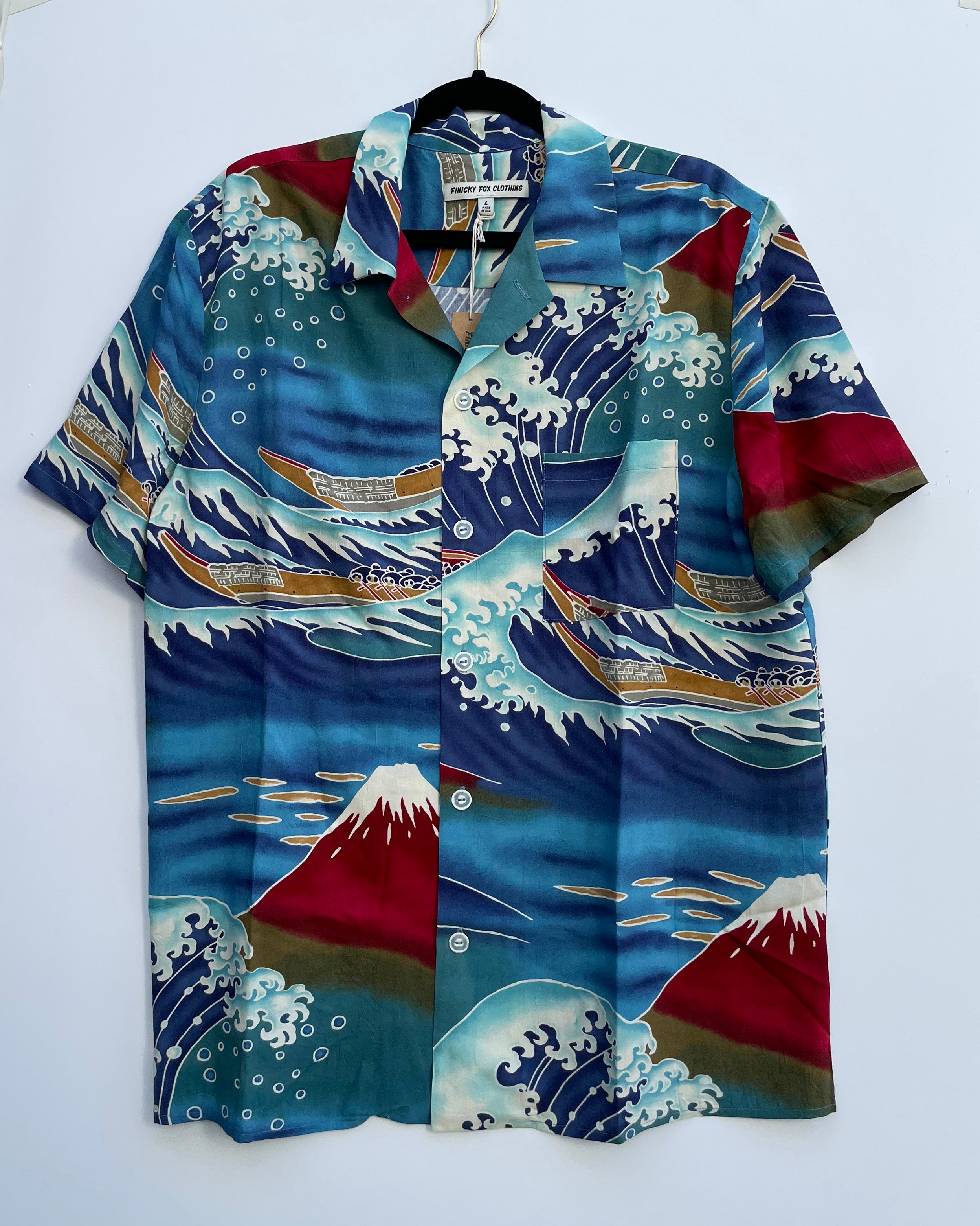 Dale Camp Collar Shirt- Blue Volcano – finickyfoxclothing