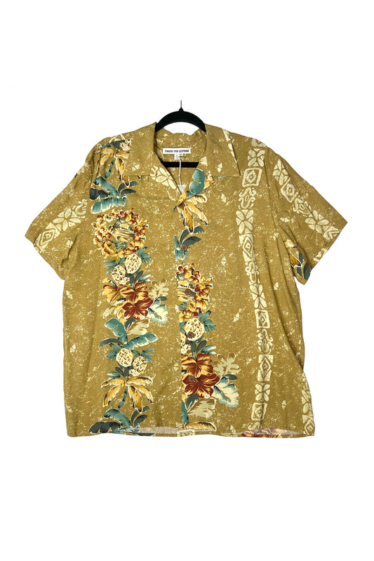 Dale Camp Collar Shirt- Mustard Floral