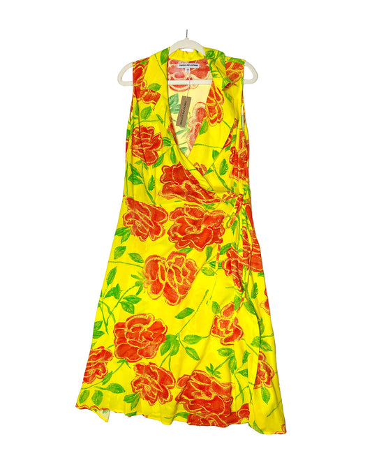 Joan Aloha Wrap Dress- Digi Floral (1X-4X)