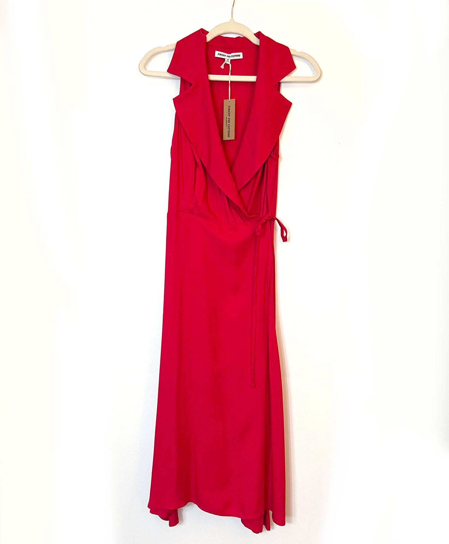 Joan Aloha Wrap Dress- Fire Red