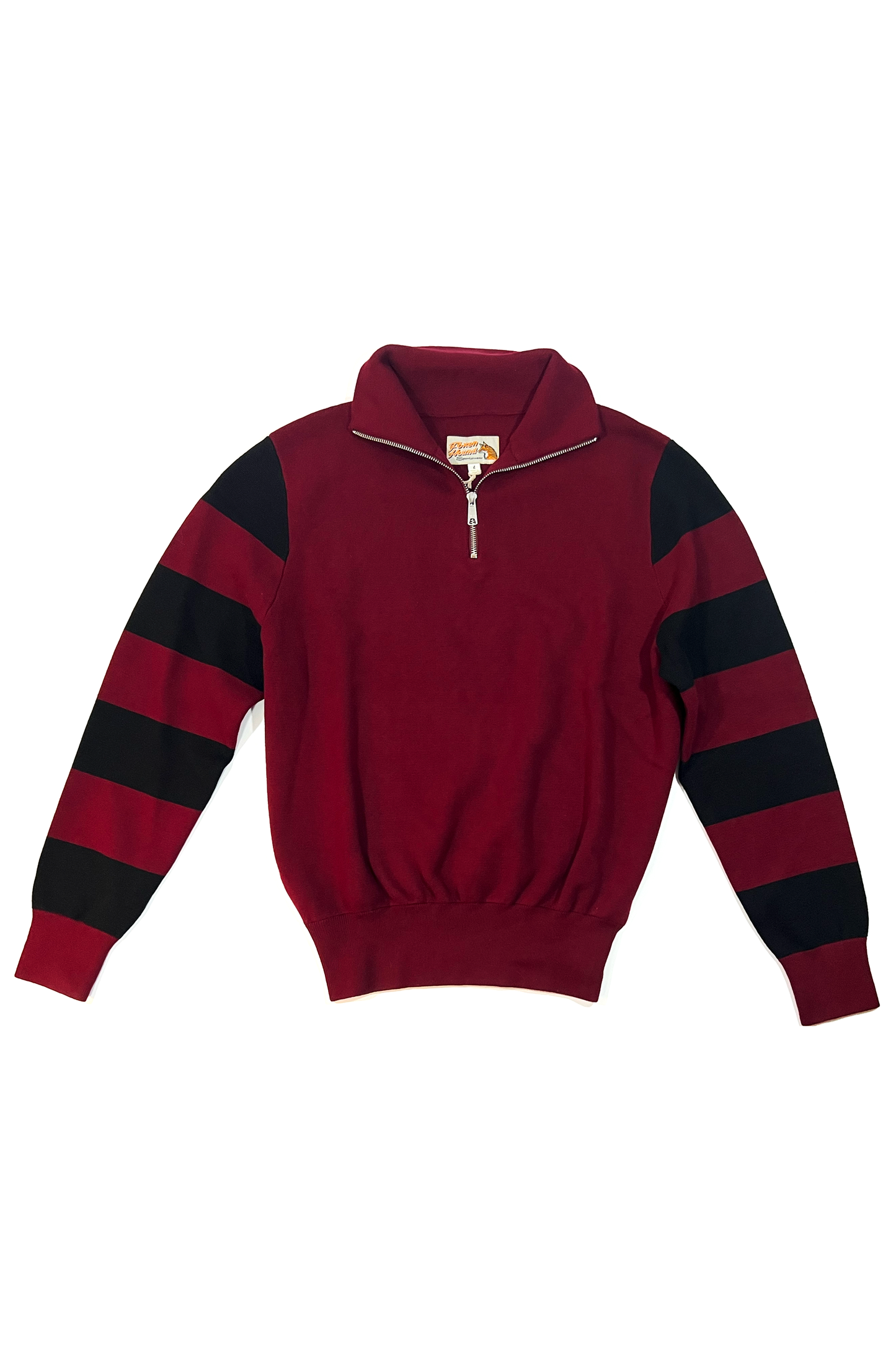 Johnny Moto Full Fashioned Motorcycle Sweater- Burgundy / Black