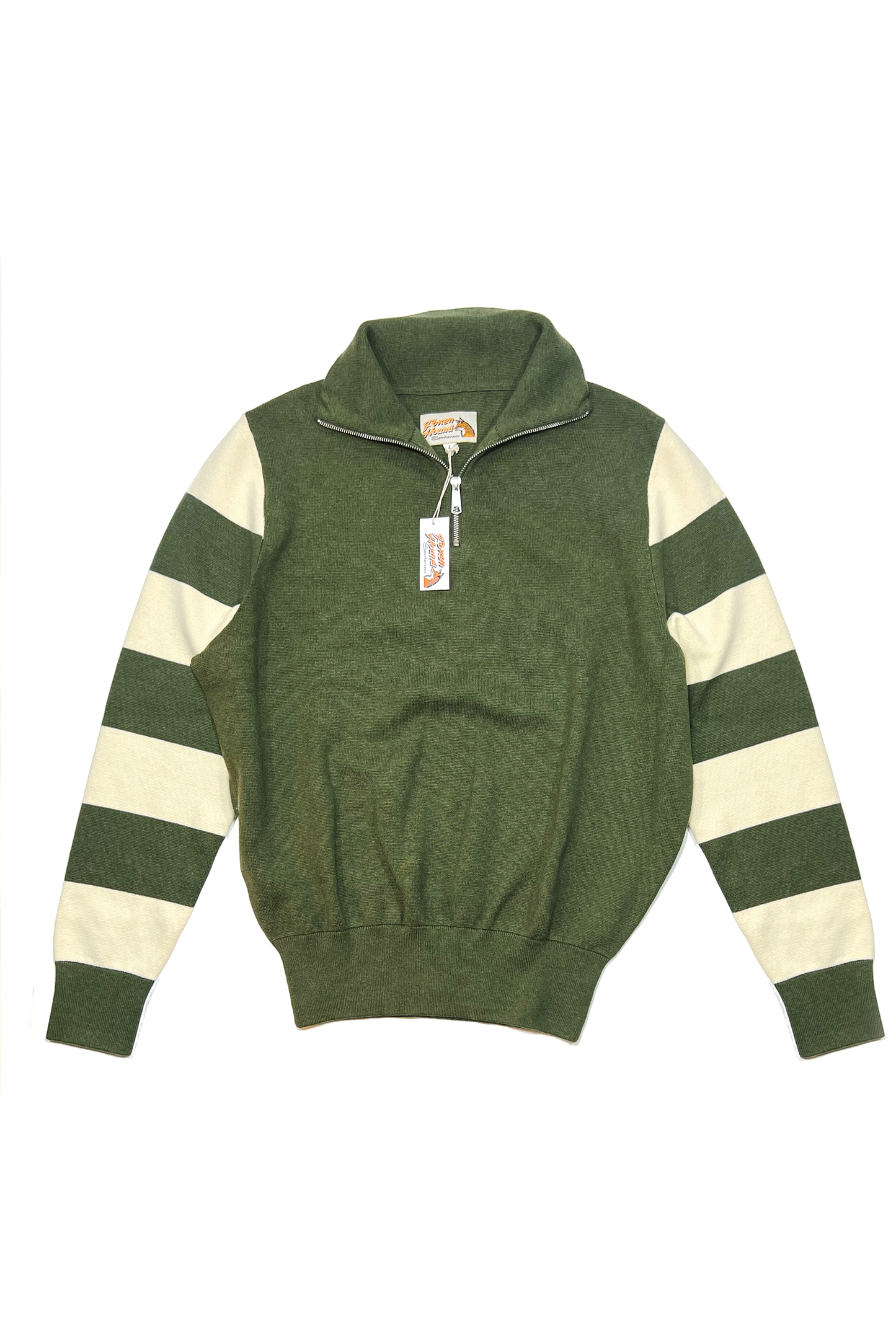 Johnny Moto Full Fashioned Motorcycle Sweater- Sage / Creme