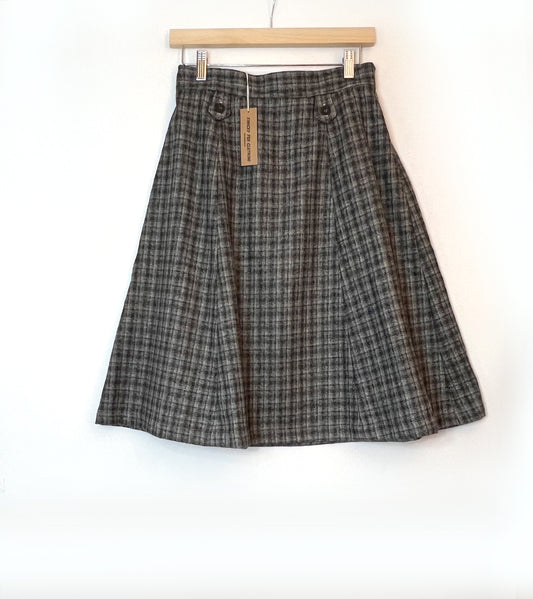 Lizzy Hollywood Swing Skirt- Grey Plaid