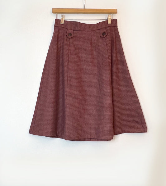 Lizzy Hollywood Swing Skirt- Red / Blue Houndstooth