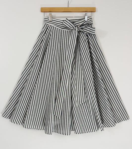 Sandra Full Circle Skirt- Blue Stripe