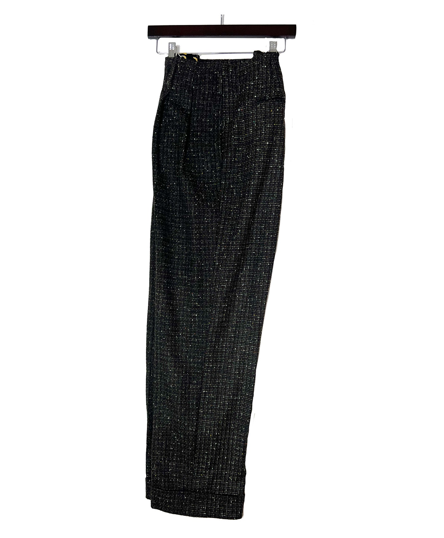Vic High Waisted Hollywood Pant- Black Tweed