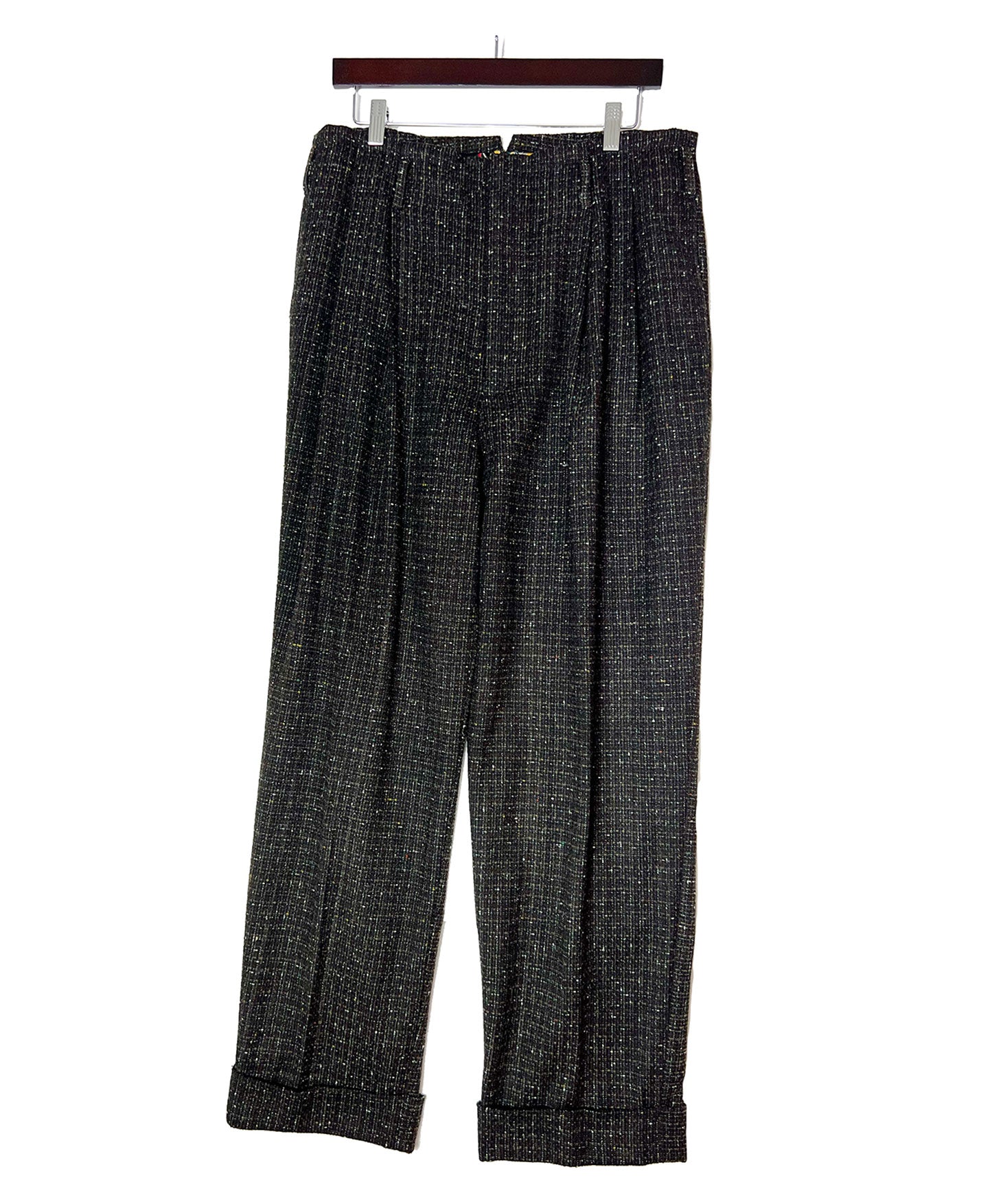 Vic High Waisted Hollywood Pant- Black Tweed