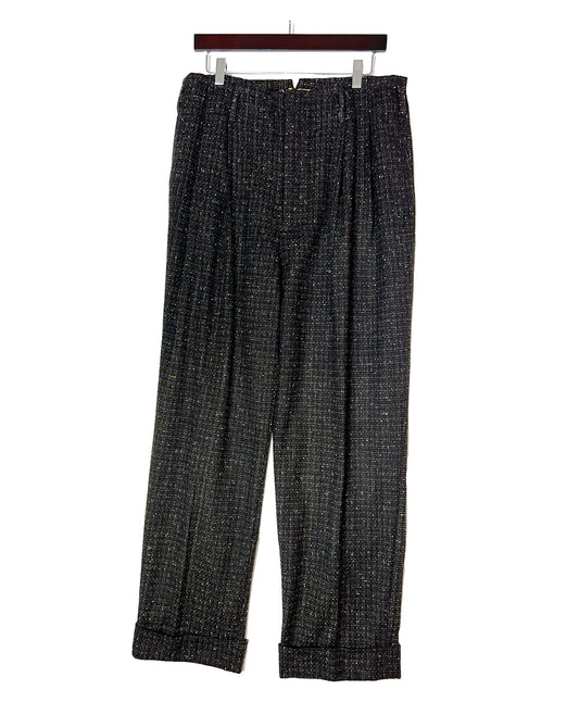 Vic High Waisted Hollywood Pant- Black Tweed