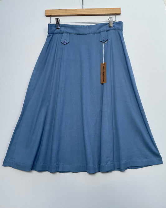 Lizzy Hollywood Swing Skirt- Ice Blue Cotton